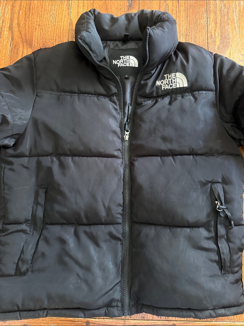The North Face 700 Black Puffer Coat with Logo - Small (Unisex)